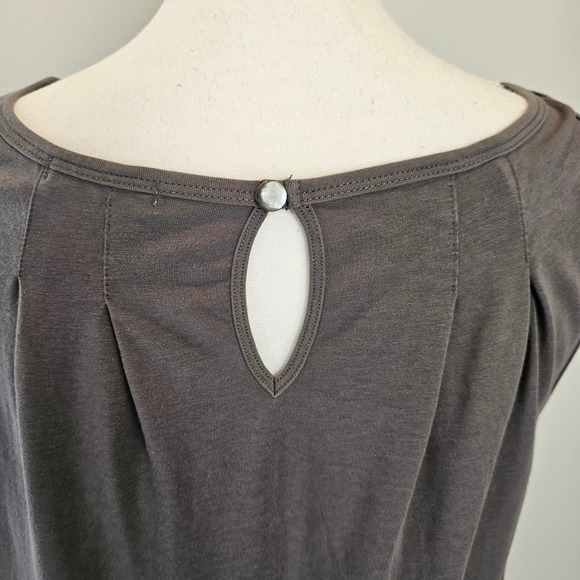 Garnet Hill Sleeveless Dress Gray‎ Midi Size Small Comfy Chic Capsule Wardrobe - Picture 6 of 9
